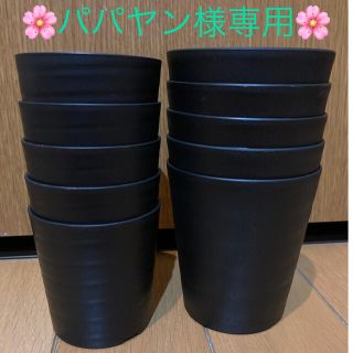 《セラアート　お洒落✨な陶器風プラスチック鉢　黒　2.5寸×5個&3寸×5個》(プランター)