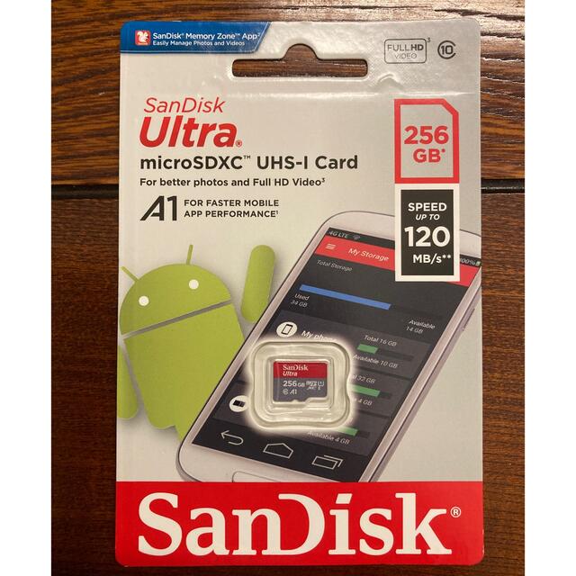 SanDisk(サンディスク)の新品未使用　SanDisk Ultra microSDカード　256GB スマホ/家電/カメラのPC/タブレット(PC周辺機器)の商品写真