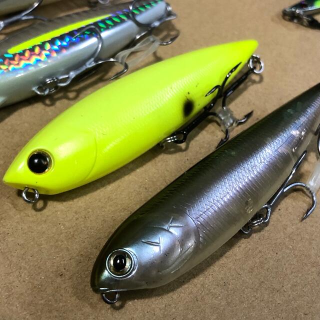 Megabass(メガバス)のシーバス用ルアー10点セット 使用済 メガバスやアイマなど スポーツ/アウトドアのフィッシング(ルアー用品)の商品写真