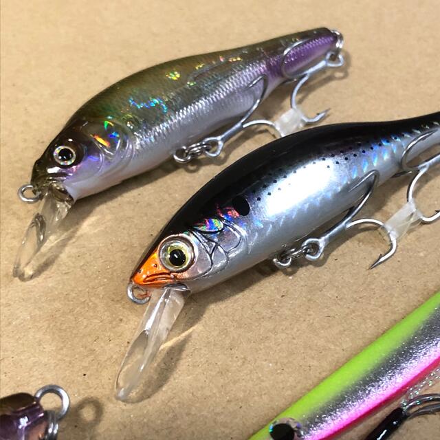 Megabass(メガバス)のシーバス用ルアー10点セット 使用済 メガバスやアイマなど スポーツ/アウトドアのフィッシング(ルアー用品)の商品写真