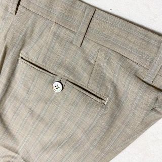 希少】super150 グレンチェック バーニーズニューヨーク セットアップ-
