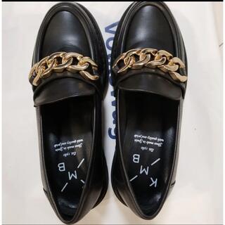 ビューティアンドユースユナイテッドアローズ(BEAUTY&YOUTH UNITED ARROWS)のKMBレザービックチェーンローファー美品　23センチ(ローファー/革靴)