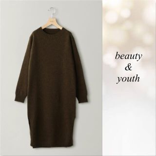 ビューティアンドユースユナイテッドアローズ(BEAUTY&YOUTH UNITED ARROWS)の【beauty&youth】ハイネックサイドスリットニットワンピース(ひざ丈ワンピース)