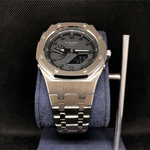 G-SHOCK(ジーショック)のGA-2100本体付き ステンレスベルトセット カシオーク カスタム Gショック メンズの時計(腕時計(アナログ))の商品写真