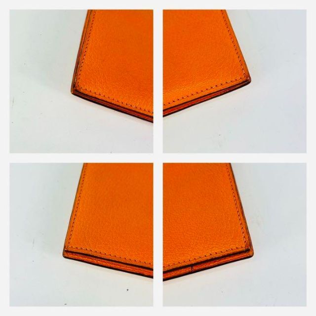 即日発送】HERMES エルメス ベアン シェブルミゾル 長財布 オレンジ