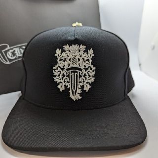 クロムハーツ(Chrome Hearts)の【新品】クロムハーツ　デニム・ベースボールキャップ CHダガー ブラック(キャップ)