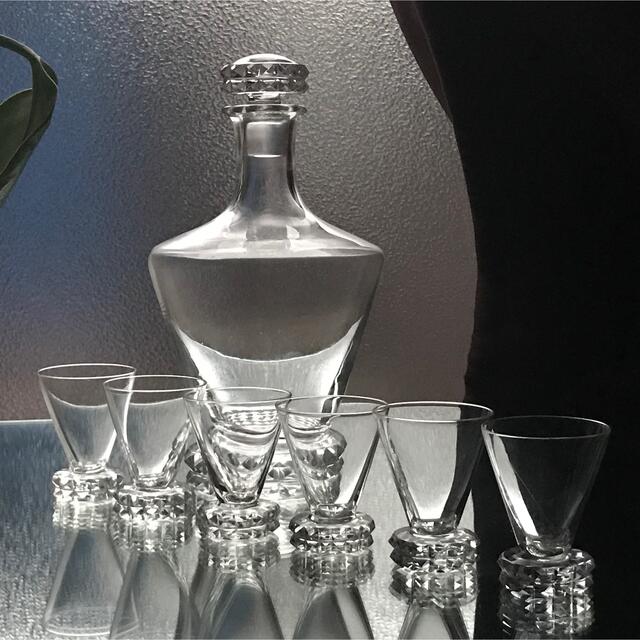 最上の品質な Baccarat ディアマンDiamantカラフェ&リキュールグラス