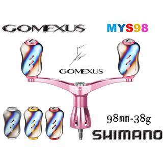 シマノ(SHIMANO)のゴメクサス 98mm チタン製　シマノ　ダブルハンドル　ミラベル　チタンピンク(リール)