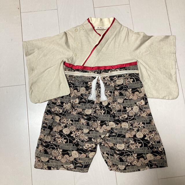 スウィートマミー　袴ロンパース　90 キッズ/ベビー/マタニティのキッズ服男の子用(90cm~)(和服/着物)の商品写真