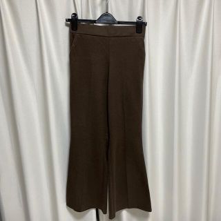 ザラ(ZARA)のノーブランド　フレアパンツ　ブラウン　LLサイズ(カジュアルパンツ)