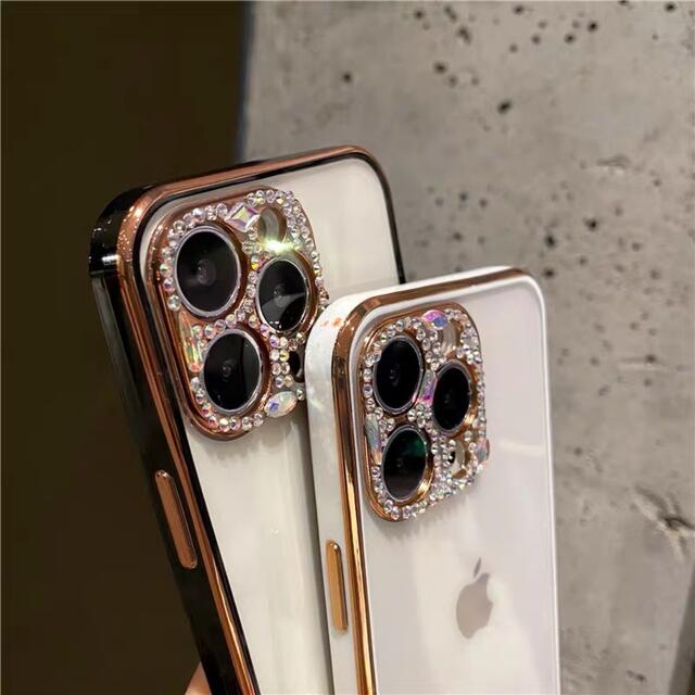 パープル　ピンク　ストーン　可愛い　iPhone14Proケース スマホ/家電/カメラのスマホアクセサリー(iPhoneケース)の商品写真