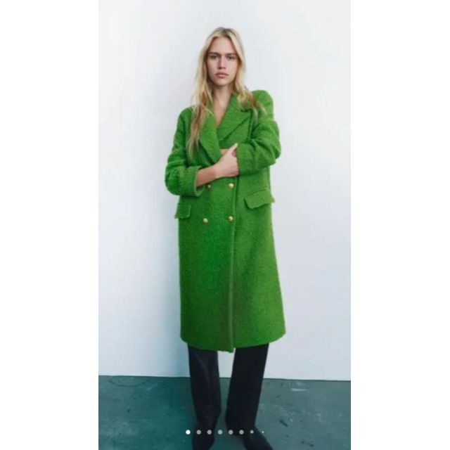ZARA ザラ グリーンロングコート LIMITED EDITION Mサイズ