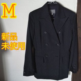 ゲス(GUESS)のGUESS テイラードジャケット  濃紺のストライプ ジャケット(テーラードジャケット)