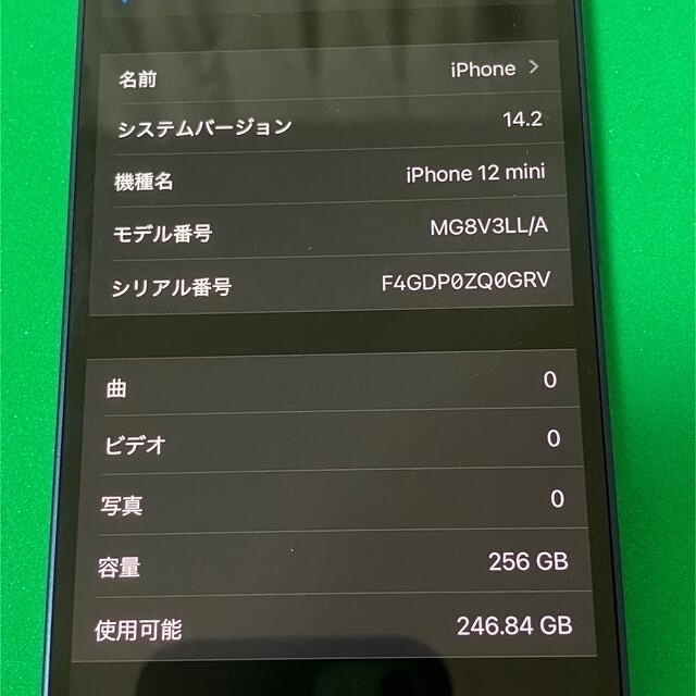 【極美品】iPhone 12 mini ブルー 256GB 海外版 保証あり