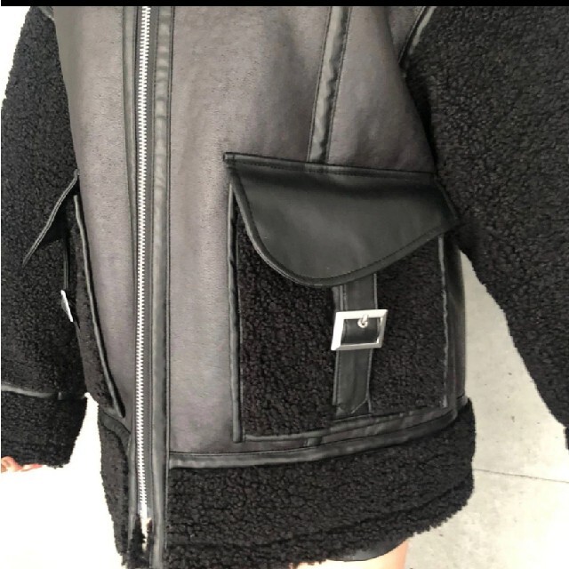 アンビー ENVYM ボアコンビボンバーJKムートンジャケット ムートンブルゾン