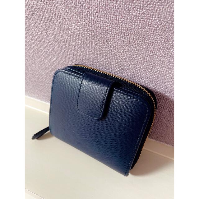 PRADA 折りたたみ財布 ネイビー 1