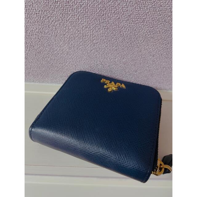 PRADA 折りたたみ財布 ネイビー 4