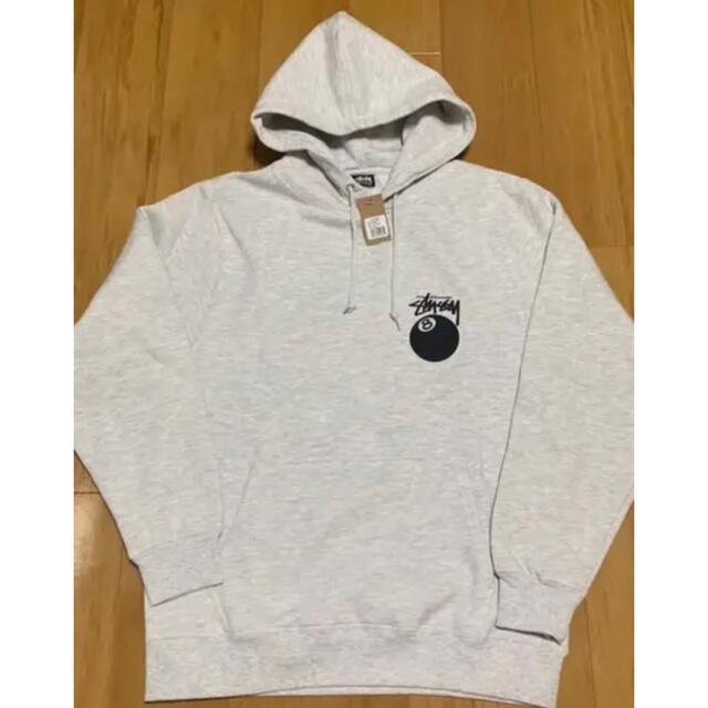 ステューシー★XLサイズ★8ボール HOODIE パーカー stussy グレー