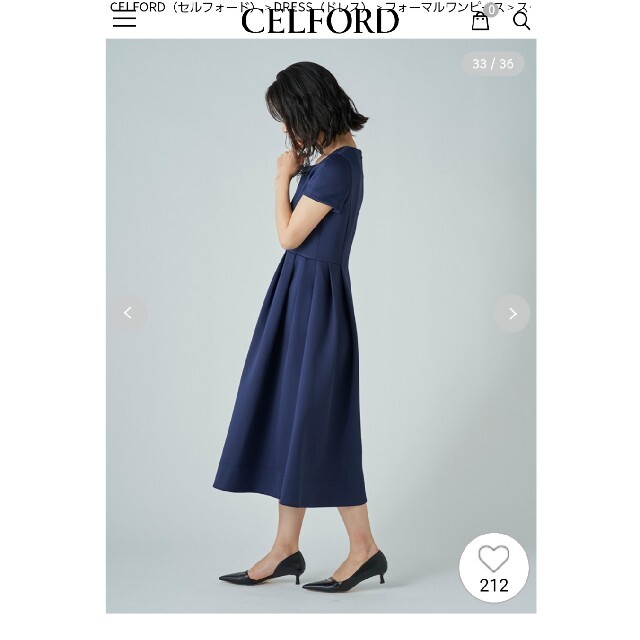 CELFORD - 新品タグ付きセルフォード スクエアネックポンチ ワンピース スカートの通販 by うにいくら's shop｜セルフォードならラクマ