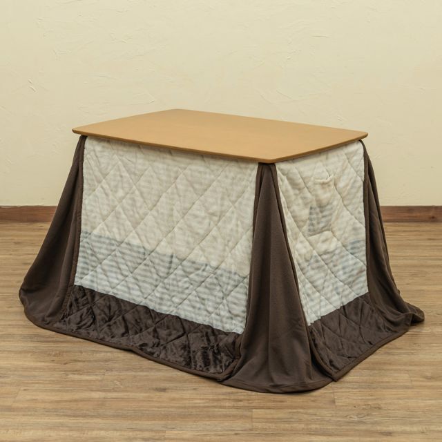セール】ダイニングコタツ 90×60 長方形 掛け布団セット BR 【 大感謝