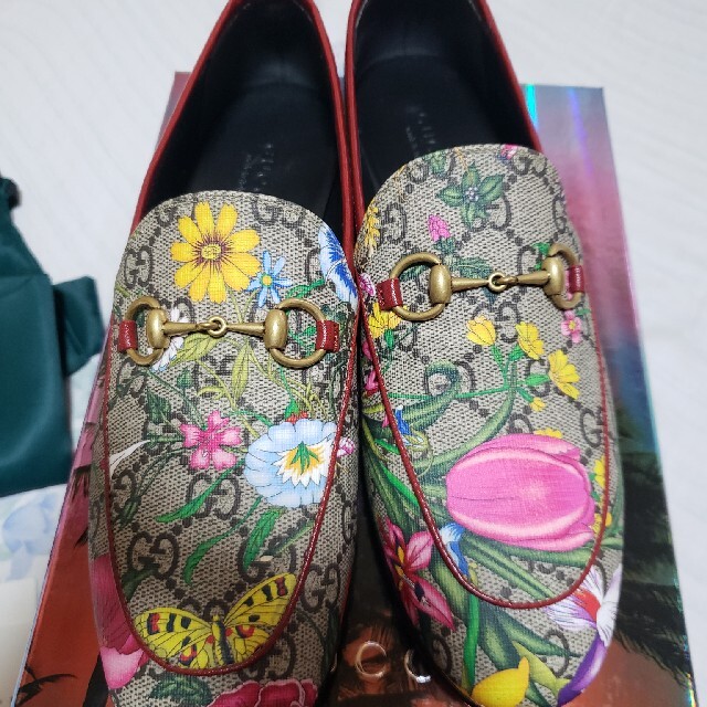 Gucci - 今週値引 GUCCI 花柄 シューズ 37 ハーフの通販 by