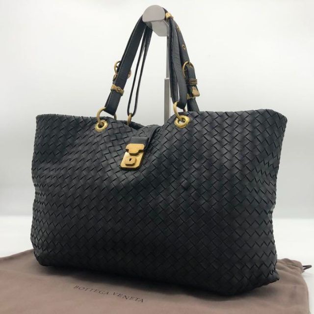 Bottega Veneta(ボッテガヴェネタ)のBOTTEGA VENETA ボッテガヴェネタ ローマ ハンドバッグ ブラック レディースのバッグ(トートバッグ)の商品写真