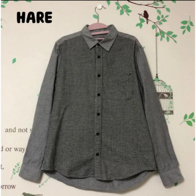 HARE(ハレ)の🌼最終価格🌼#570 ハレ(日本製) 前面千鳥格子 シャツ レディースのトップス(シャツ/ブラウス(長袖/七分))の商品写真