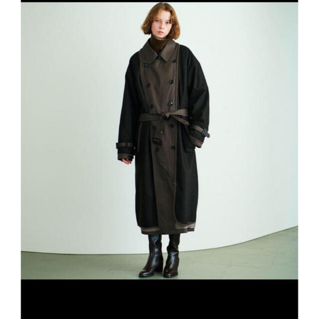 1LDK SELECT(ワンエルディーケーセレクト)の20AW YOKE  REVERSIBLE TRANCH COAT BROWN メンズのジャケット/アウター(トレンチコート)の商品写真