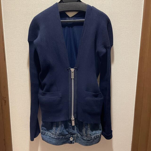 レディースsacai カーディガン デニムMIX size1