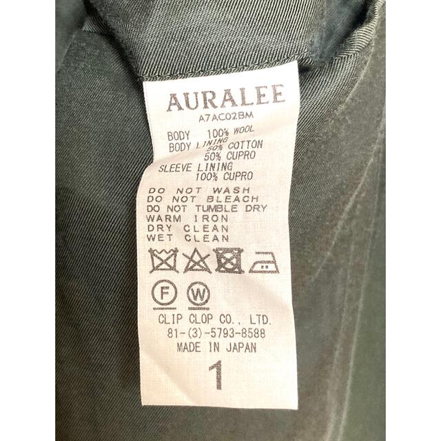 オーラリー ビーバーメルトンウール ステンカラーコート ベルト レディース 1