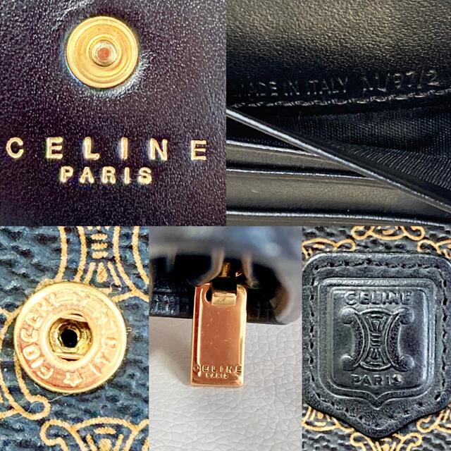 CELINE セリーヌ ヴィンテージ マカダム柄 ブラック 黒 長財布 美品☆