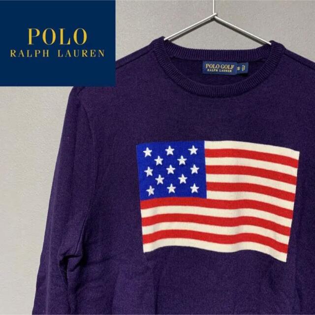 POLO GOLF Ralph Lauren ニット 星条旗 USA アメリカ-