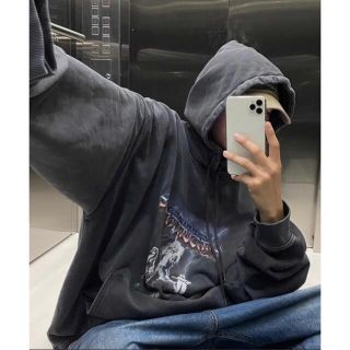M.P Studios ビックシルエット ヴィンテージ加工 ロックパーカーの通販