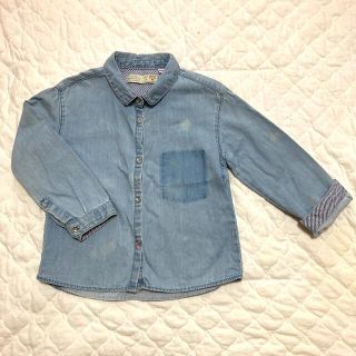 ザラキッズ(ZARA KIDS)のzara baby girl デニム風シャツ 18〜24m(ブラウス)