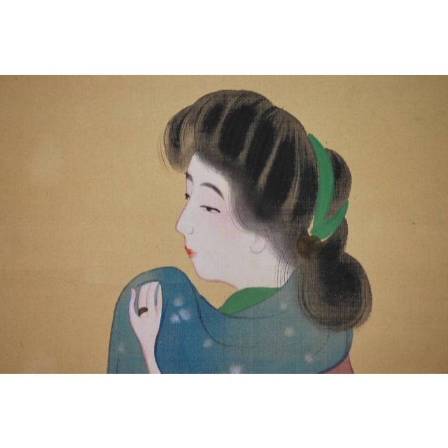 真作】高倉楓亭/偲女/美人画/掛軸☆宝船☆T-306 JM 最安価格 7040円