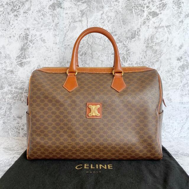 極美品 CELINE セリーヌ マカダム トリオンフ レザー ミニ ボストン | フリマアプリ ラクマ