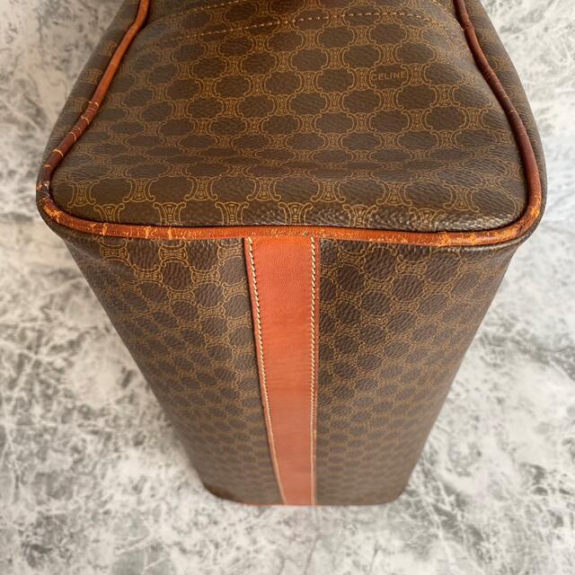 極美品 CELINE セリーヌ マカダム トリオンフ レザー ミニ ボストン