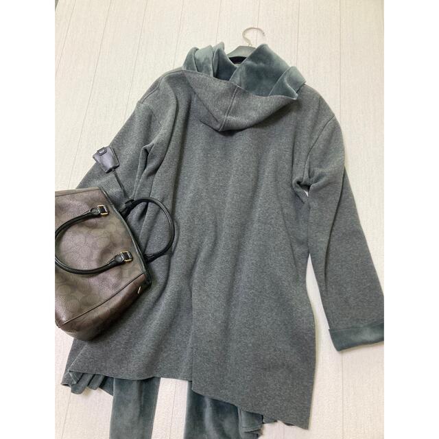 美品 ANAYI フード グレー コーディガン アナイ