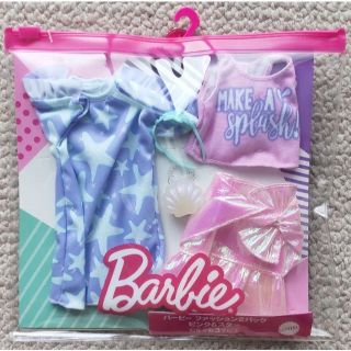 バービー(Barbie)のバービー・着せ替え用ドレス　ピンク＆スター(その他)