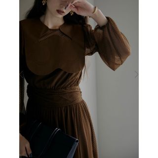 アメリヴィンテージ DEFORMATION COLLAR LACE DRESS