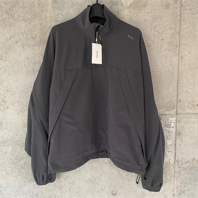 ROTOL HALF ZIP TOP チャコール　2 シャツ