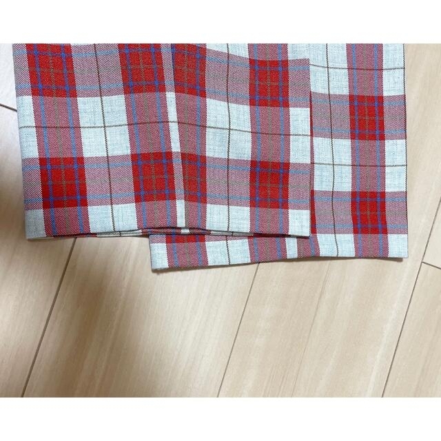 【美品】AMERI アメリ チェックパンツ 赤 Mカジュアルパンツ