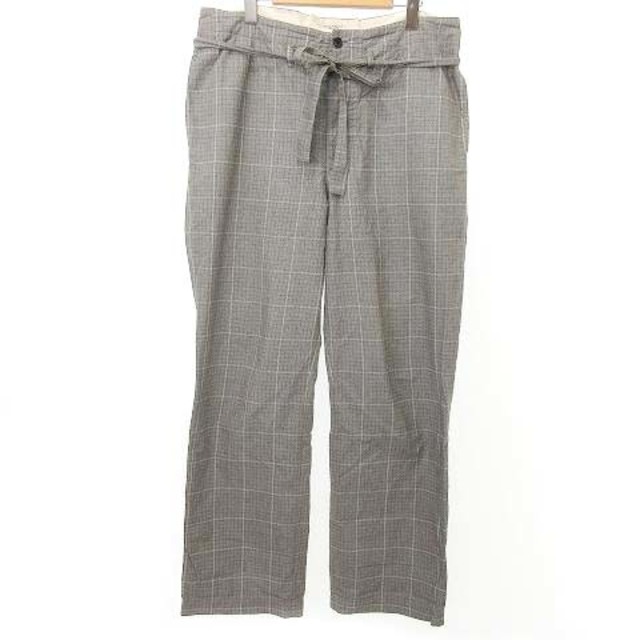 PHIGVEL(フィグベル)のフィグベル イージー トラウザー パンツ スラックス チェック柄 3 L グレー メンズのパンツ(スラックス)の商品写真