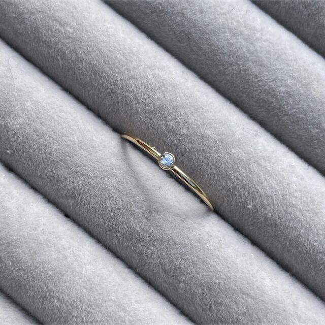 Belleza ring ... White zircon 14kgf ハンドメイドのアクセサリー(リング)の商品写真