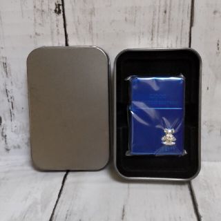 ZIPPO　ライター　ベア　ブルー　　未使用品　缶ケース付き(タバコグッズ)