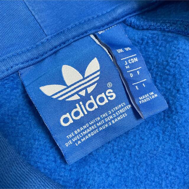 adidas(アディダス)のadidas アディダス ビックロゴ スウェット パーカー ブルー メンズM メンズのトップス(パーカー)の商品写真