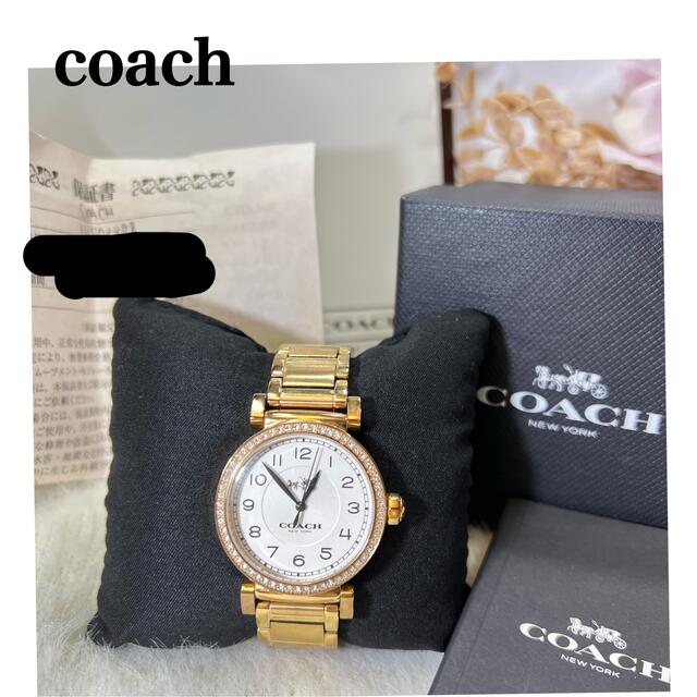 coach 腕時計 レディース クォーツ ゴールド 稼働品 保証書付き - www