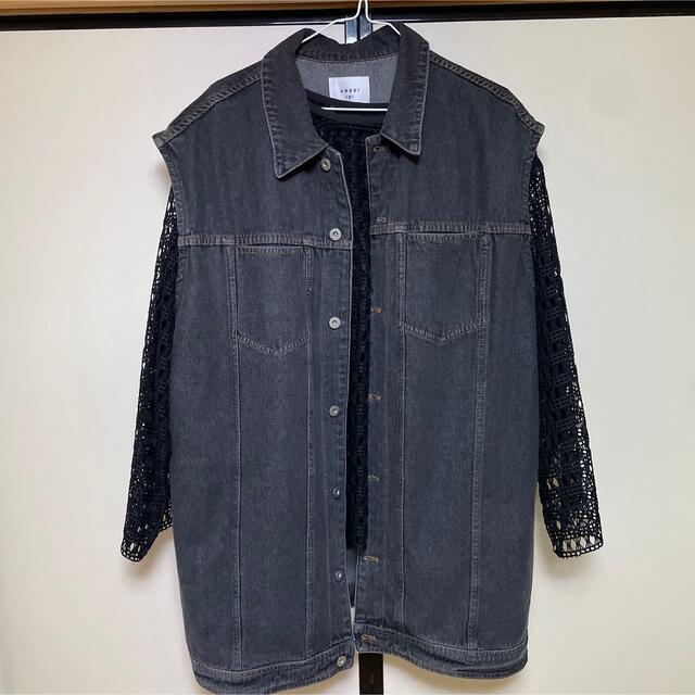 Ameri VINTAGE(アメリヴィンテージ)のAmeri Vintage MESH LAYERED DENIM JACKET レディースのジャケット/アウター(Gジャン/デニムジャケット)の商品写真