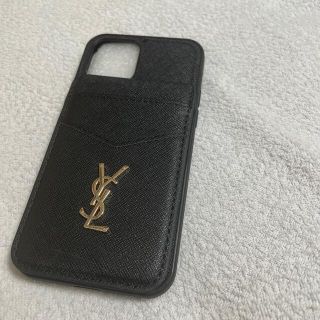 【SL】サンローラン YSLロゴ iPhoneＸ/XS 手帳型ケース BKスマホ/家電/カメラ