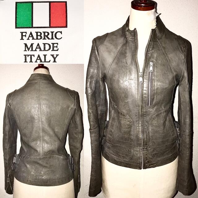 fabric made italy  羊革ライダース